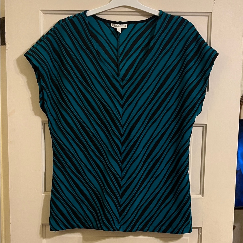 Teal and Black Top